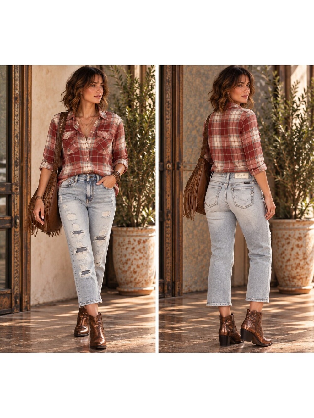 Miss Me Women’s Size 25 Boyfriend Capri Distressed Jeans Rock Western Boho